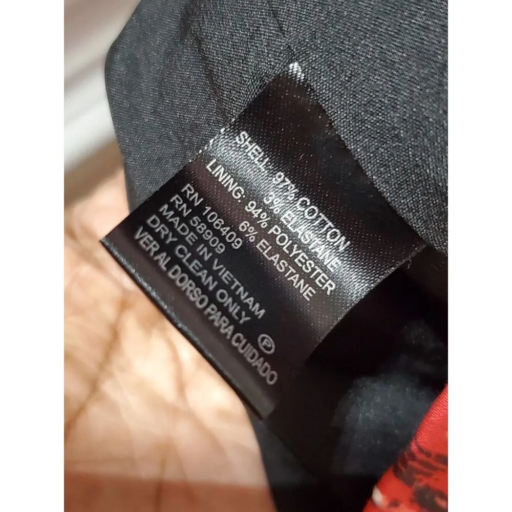 Preston & York Women Black/Red Cotton Round Neck Sleeveless Knee Length Dress 18 - Image 11