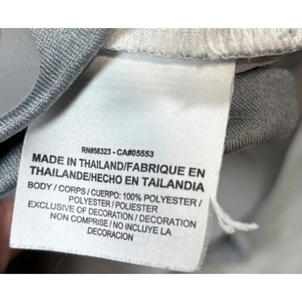 Nike Dri Fit Gray Just‎ Do It Sweatshirt Ribbed Texture Womens M Athleisure - Image 5