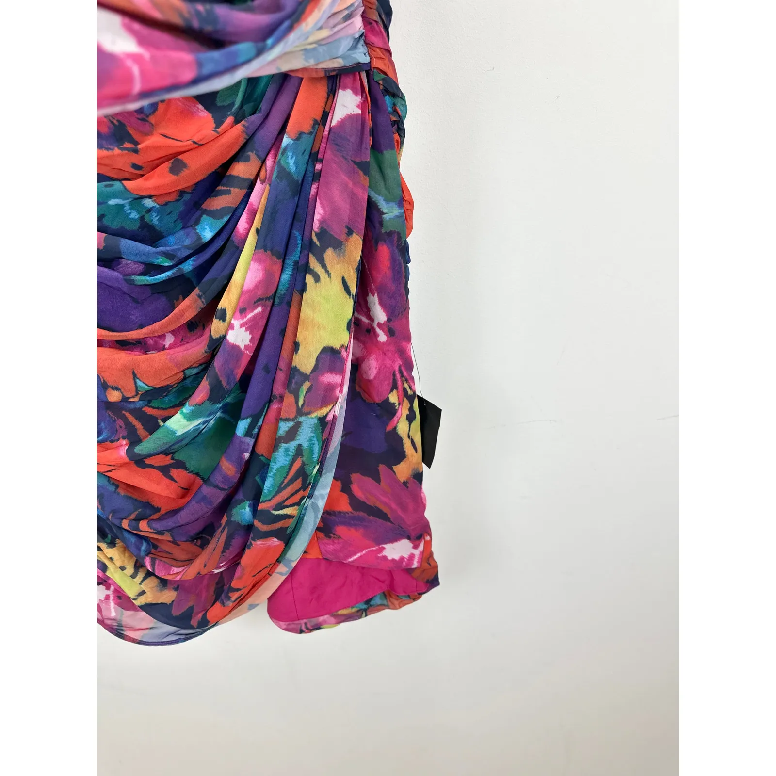 Lulus Uncommon Aesthetic Black Floral Strapless Bodycon Midi Dress Party XL NWT - Image 9