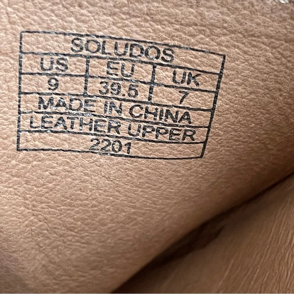 Soludos Laguna Mule Tan Leather Espadrille Sandals Women’s Size 9 Slip On - Image 8