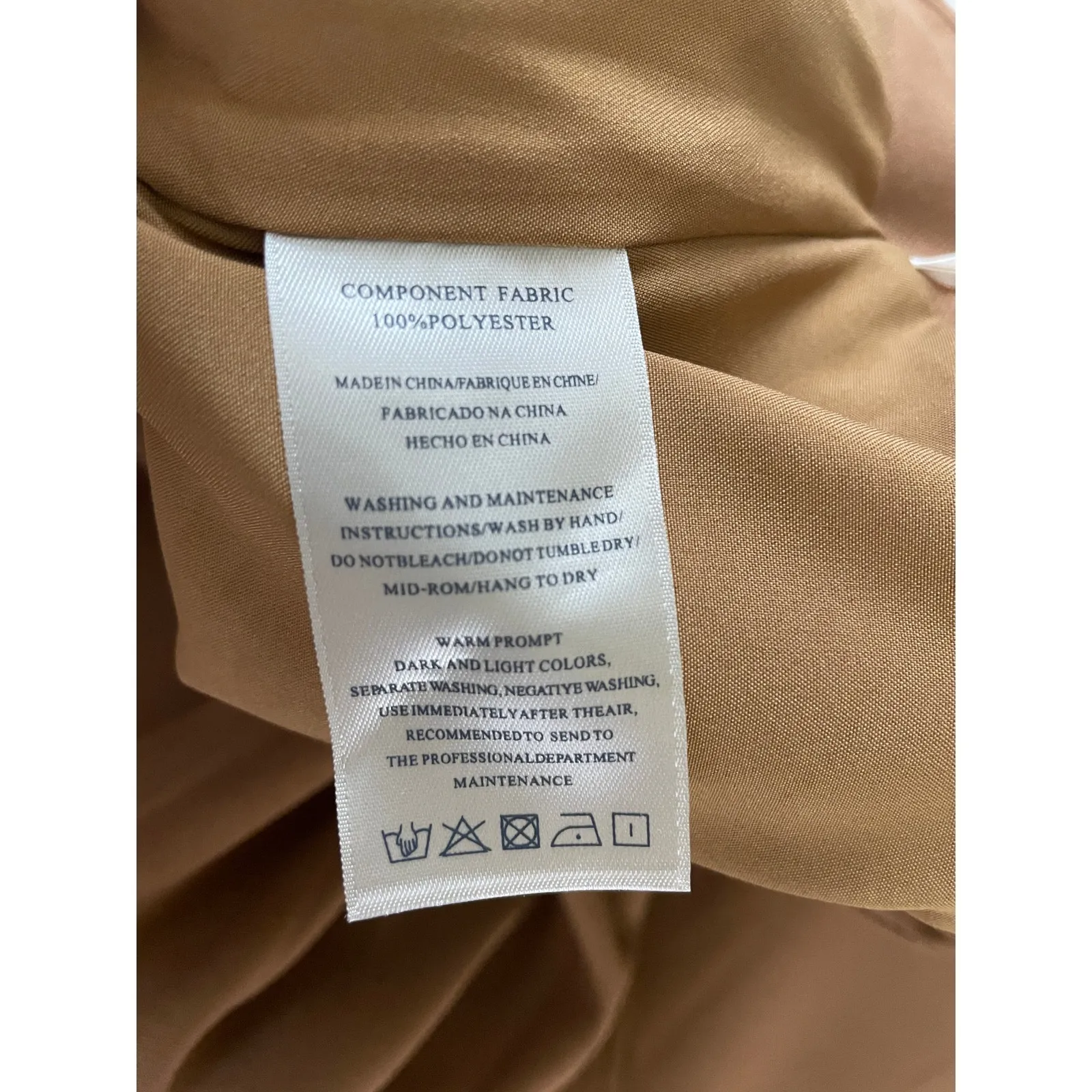 Modelivree Faux Wrap Midi Skirt Caramel Brown Size Large - Image 8