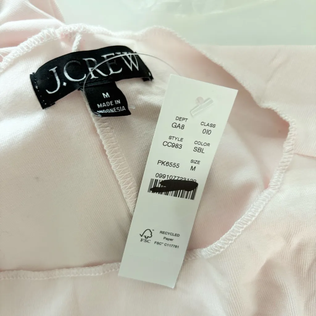 J.Crew NWT  Refined Rib Shell Tank Top Soft Blush Pink - Image 4