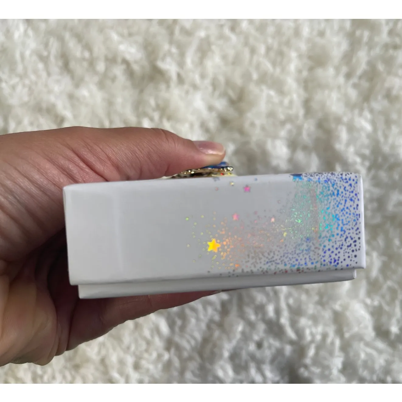 Disney Stitch Donut Floatie Spinner Keychain Charm Clip Gold Tone Sunglasses NEW - Image 8