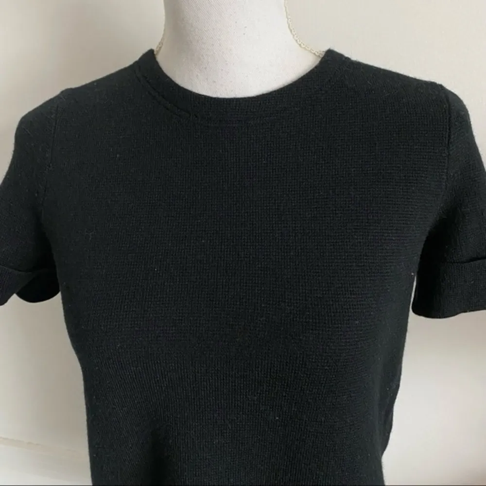 Madewell • Black Knit Crew Neck Short Sleeve Sweater - Image 4