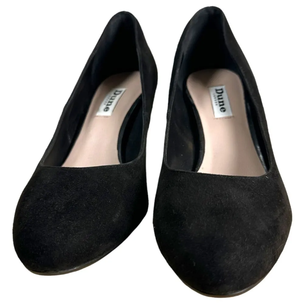 Dune London Black Suede Pumps Stiletto Heels Size 38 US 8 - Image 7