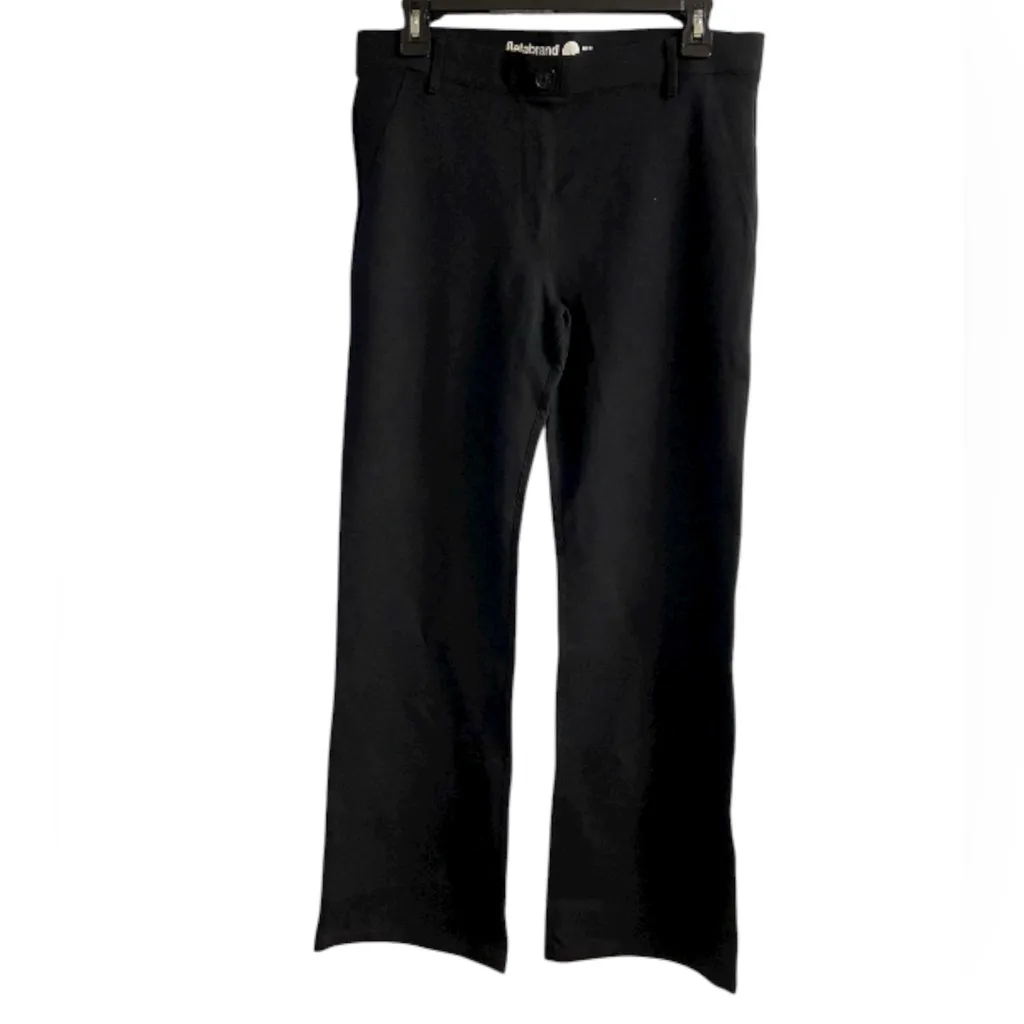 Betabrand pull on pants black bootcut flare women Large - Image 4
