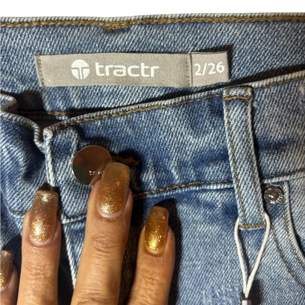 Tractr High Rise Weekender Jeans – Women’s Size 2 / 26 Blue - Image 3