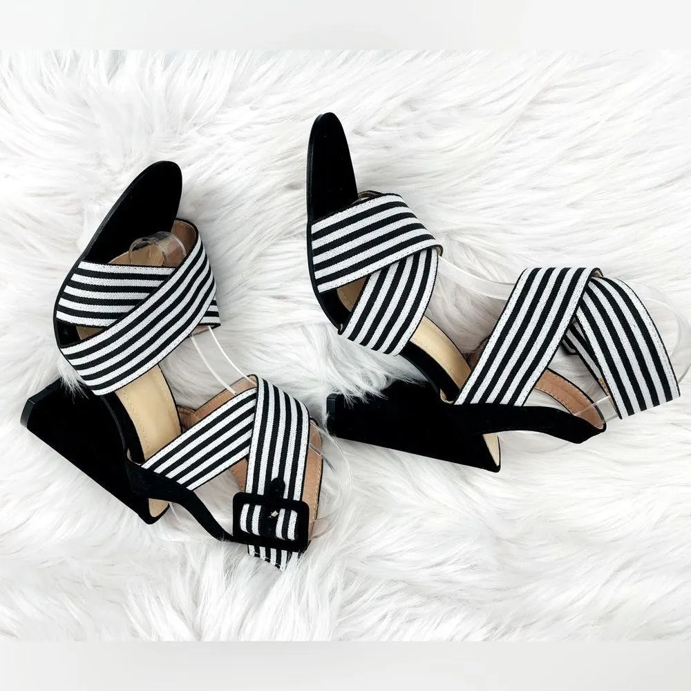 Women’s Stretch Canvas Chunky Heel Sandal With Buckle Size 39 (US 8.5) Multiple - Image 6