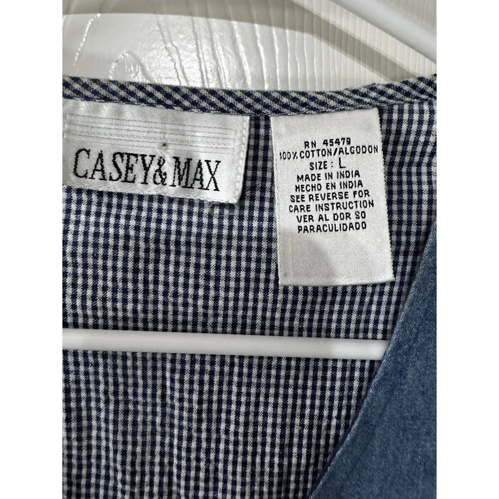 2*Y2K Super Cute Granny Core Vest Size L In Pair Cotton Floral‎ Garden Theme Blue - Image 3