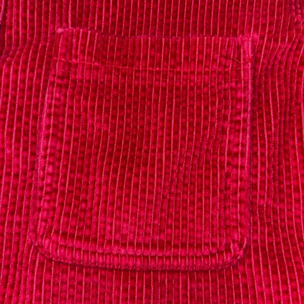 L.L Bean Bold Hot Pink Corduroy Button Down Cozy Chore Overshirt Shacket Shirt M Size M - Image 8