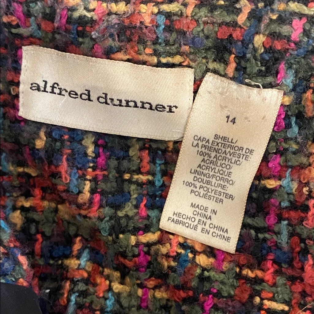 Alfred Dunner  Multicolor Tweed Blazer - Image 9