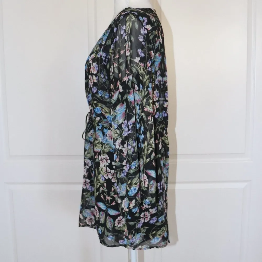 Show Me Your Mumu Black Floral Long Sleeve Romper - Image 2