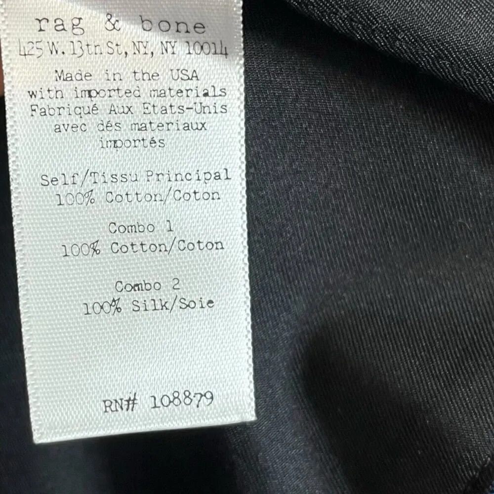 Rag & Bone NWT Branson Denim Midi Skirt Indigo Women’s Size 6 Belted Button - Image 9