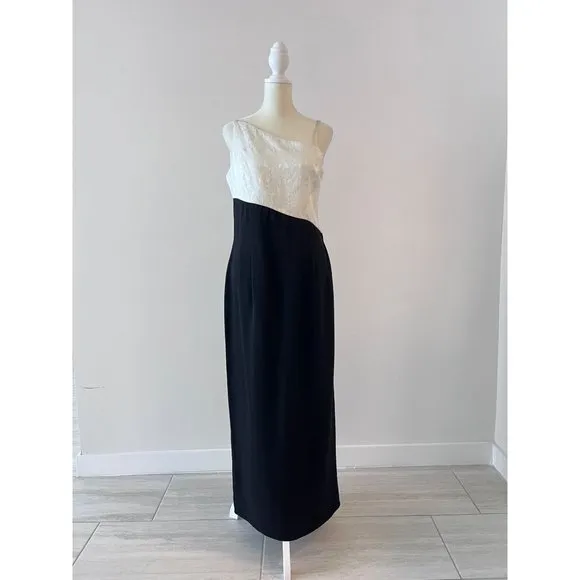 Vintage Scott McClintock black and white nightgown size 10 - Image 22