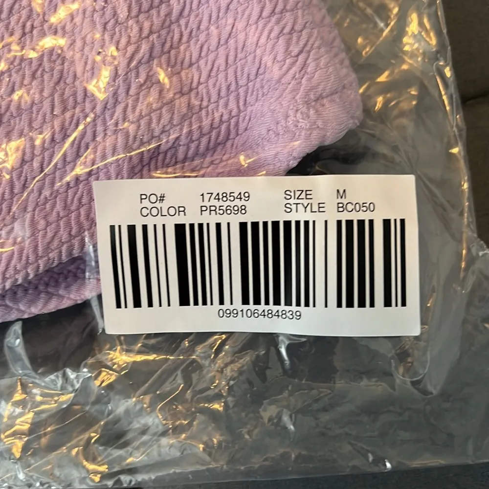 JCrew Textured Curved Waist Cheeky Bikini Bottom Pink Size Medium NWT - Image 6