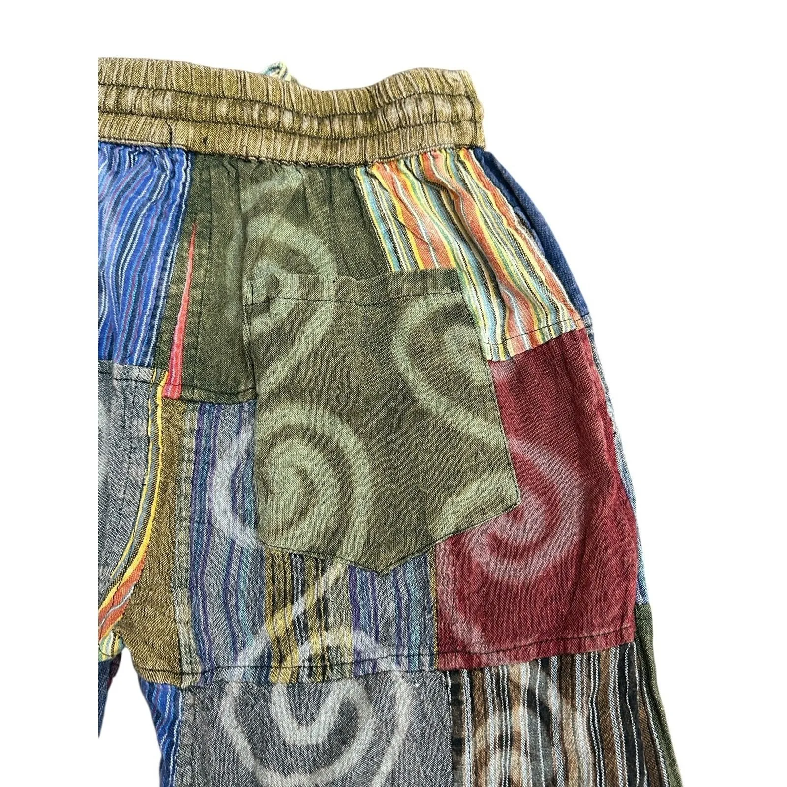 Rising International Women Small Patchwork Pants‎ Casual Peace Ohm Bottoms X2 - Image 7