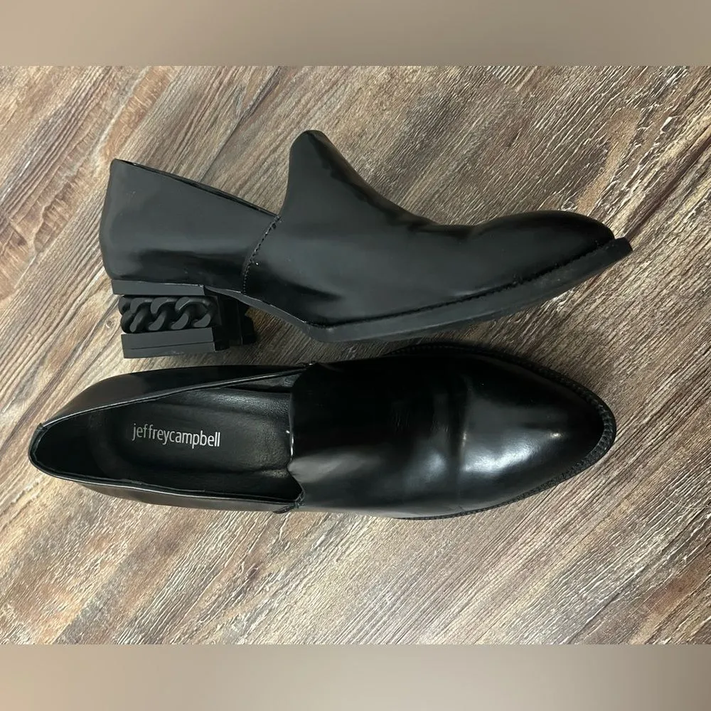 Jeffrey Campbell Leather Black Boots Size 9 - Image 11