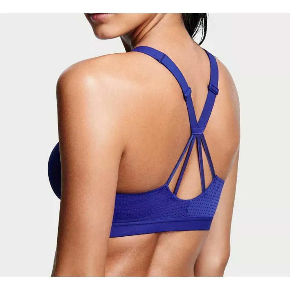 Victoria's Secret VSX Sport Blue Strappy Sports Bra 36B - Image 2