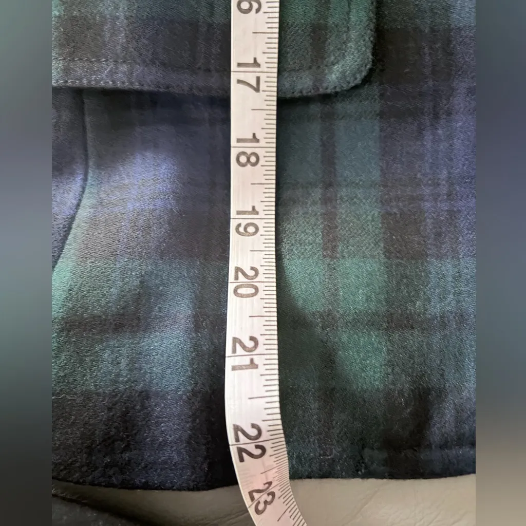 J.Crew wool preppy Plaid Women's Blazer Blue and Green schoolboy size 4 - Image 6