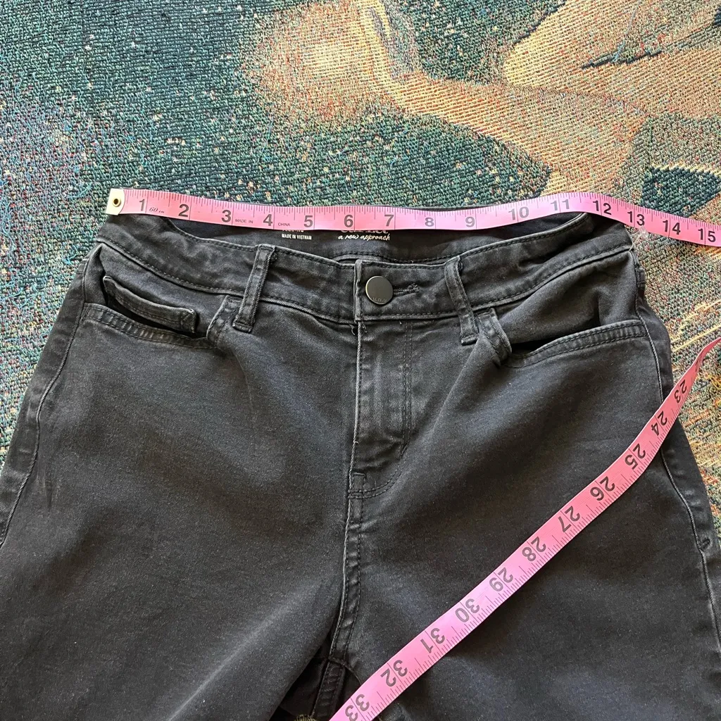 a.n.a Stretch Jegging Jeans Mid Rise Black Classic Skinny Fit Women’s 4 Denim - Image 13