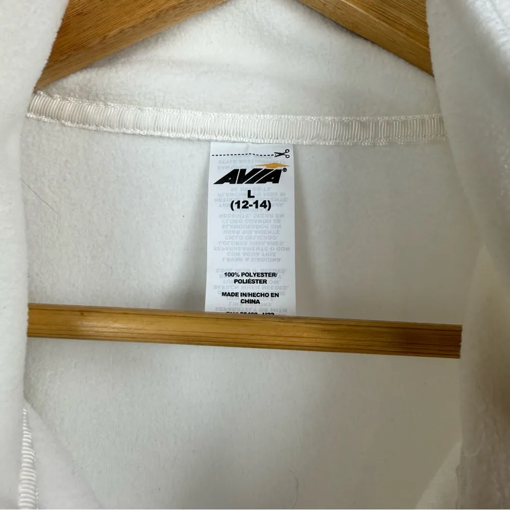 Women's Off White Fleece cropped  Jacket size Large - Image 3