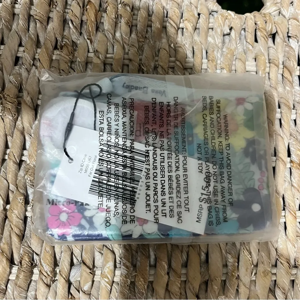 NEW Vera Bradley Zip ID Case Far Out Floral Money Holder Change - Image 4