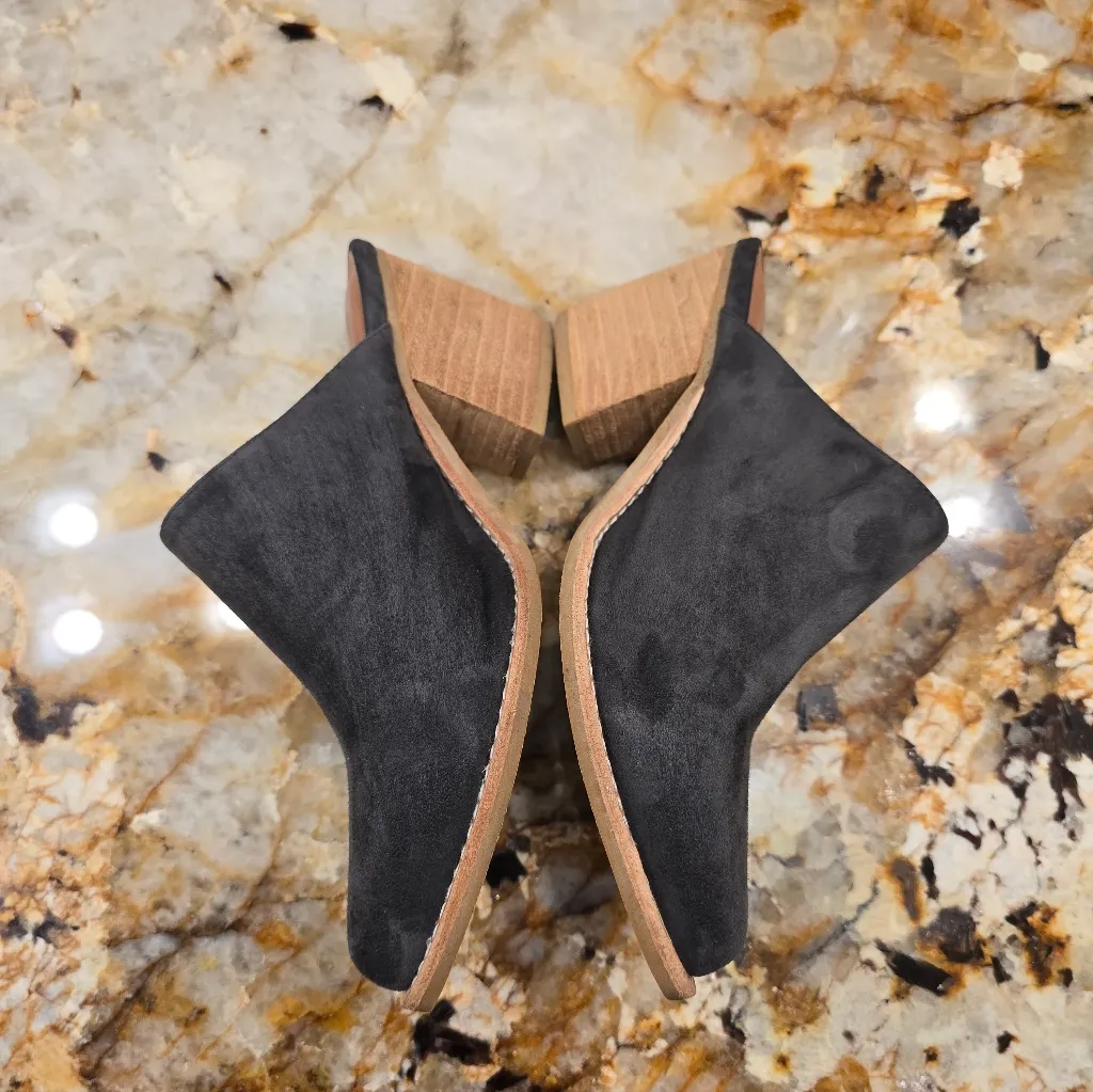 Jeffrey Campbell Favela Mules Dark Gray Suede Size 6.5 - Image 4