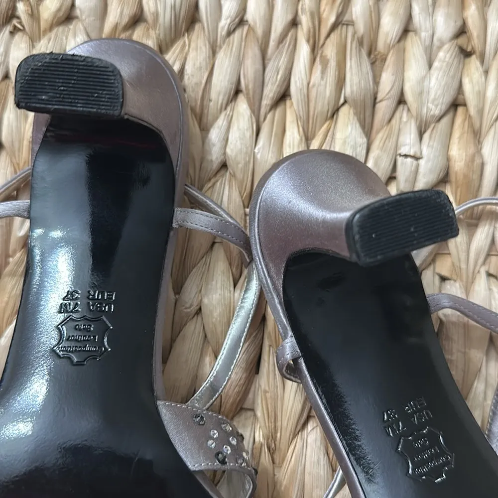 Nina Silver Strappy Heels - Image 10