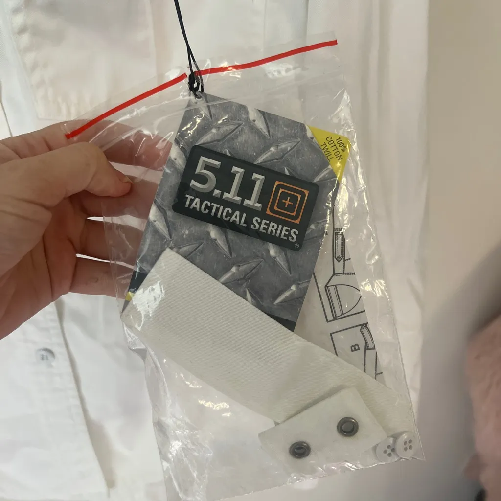 NWT 5.11 Tactical White Casual Button Down Shirt - Image 2