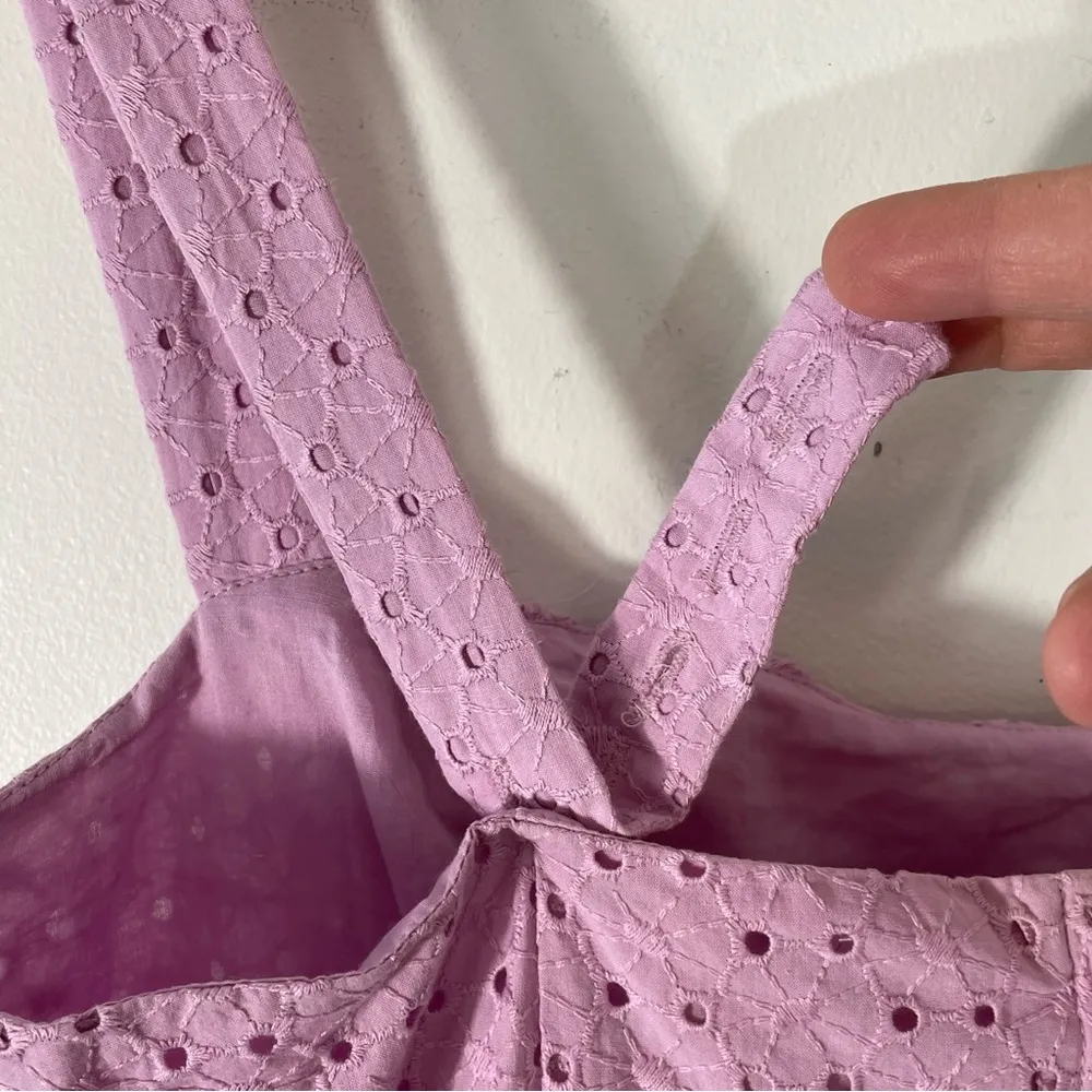 Timeless London Valerie Lilac Purple Eyelet Tea Length Dress Size 6 NWT - Image 12