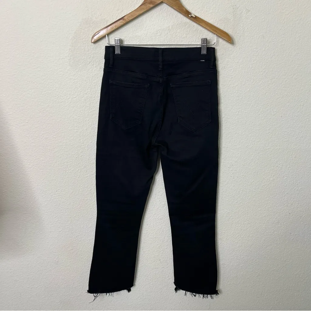 Mother The Insider Crop Two Step Fray Black Jeans in Not Guilty Womens Size 29 - Image 7