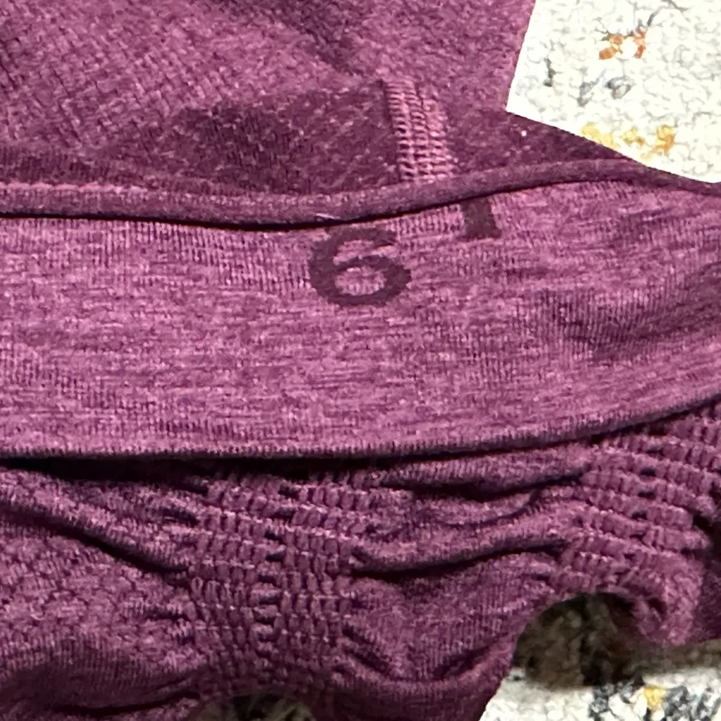 LULULEMON In the Flow Crop Leggings size 6 maroon - Image 9