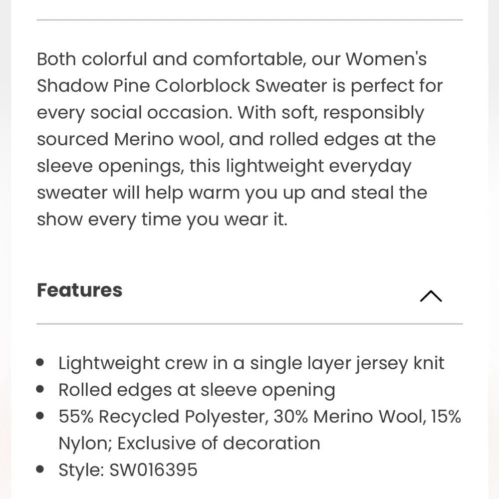 Smartwool Women's Shadow Pine Colorblock Sweater Black Heather Small - Image 11