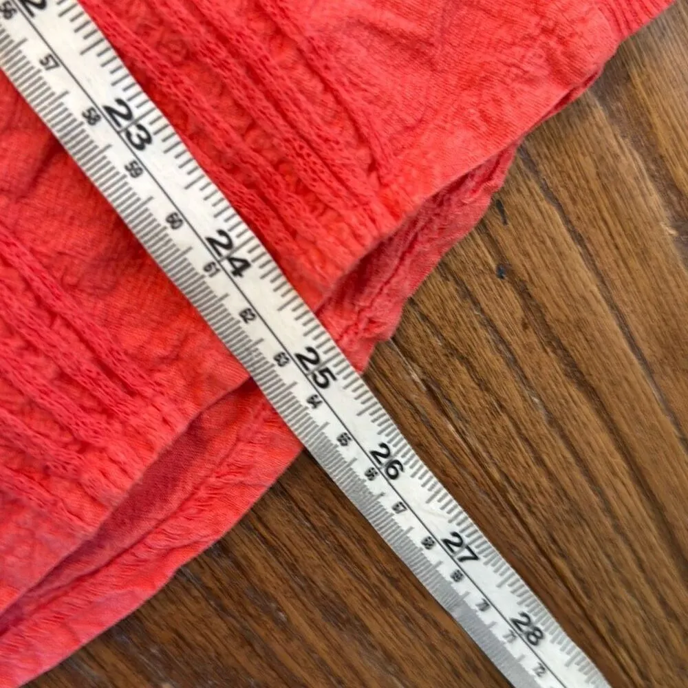 Inca Cotton made in Peru orange cotton seamed blouse XL - Image 6