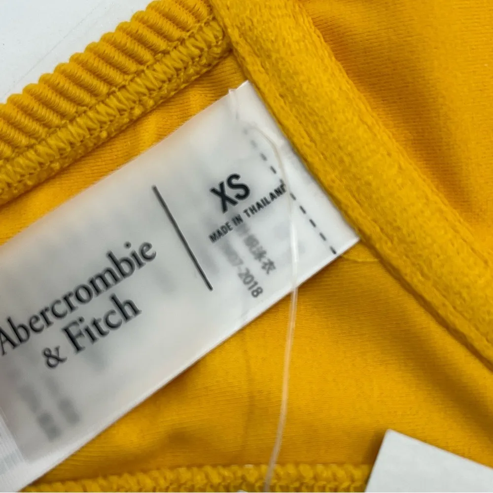 Abercrombie & Fitch Sz XS Yellow Underwire Bralette Corduroy Bikini Top - Image 11