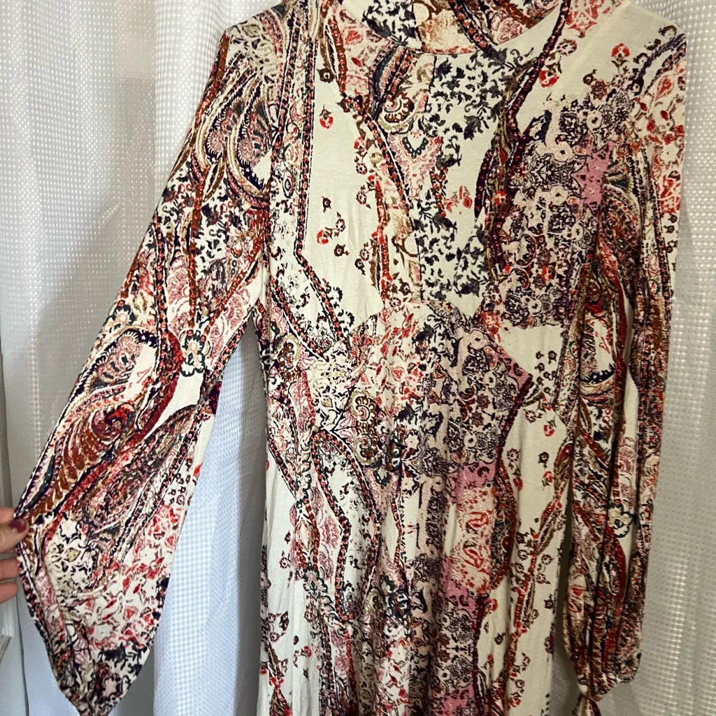 Free People Bohemian Floral Long Sleeve Dress - Image 2
