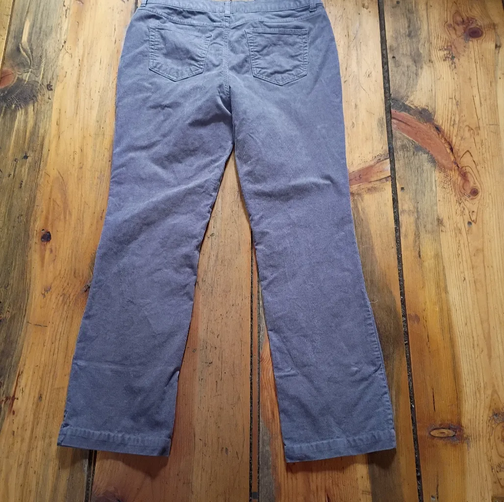 St.Johns Bay Gray‎ Women's Corduroy Pants Straight Leg Size 12 Cotton Blend - Image 5