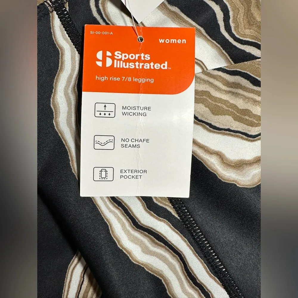 Sports Illustrated Black Brown Beige Women’s Leggings Workout Walking Run New XL - Image 9
