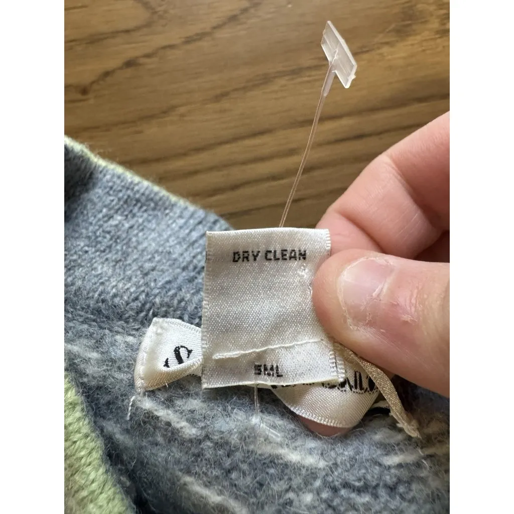 Susan Bristol Cardigan Sweater Women Medium Nordic Wool Metal Clasps Winter City - Image 9