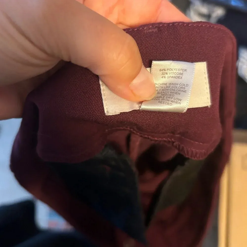 Loft Original Burgundy Bootcut Trouser Pants - Image 4