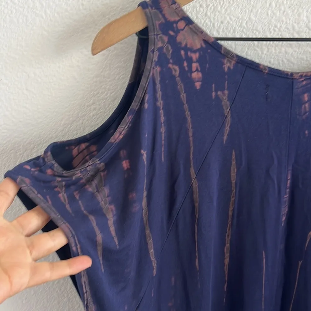 Fighting Eel Made in Paradise Hawaii Cold Shoulder Top Stretchy Oversized Medium - Image 5