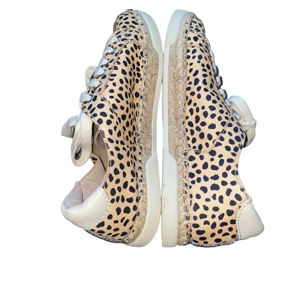 Dolce Vita Morris Leopard Espadrille Lace Up Sneakers Size 9M - Image 4