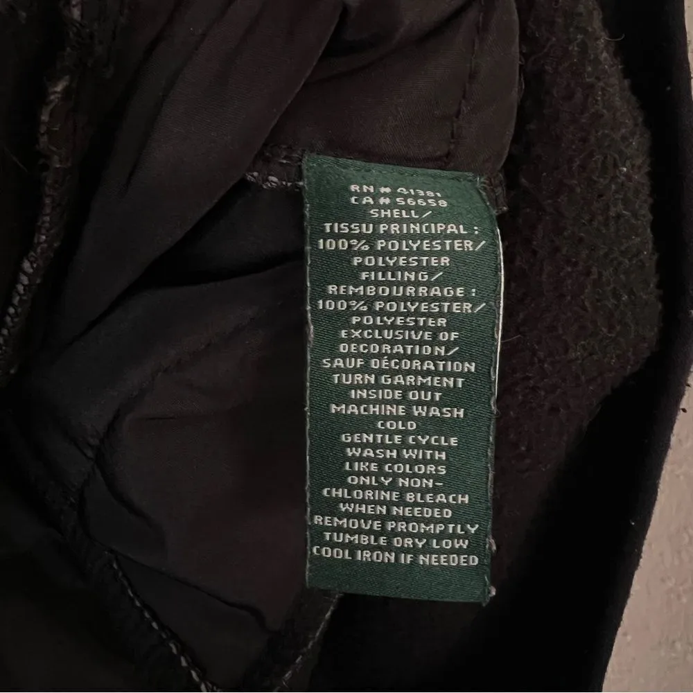 Lauren Ralph Lauren Zip Up Black Jacket Size Medium - Image 9