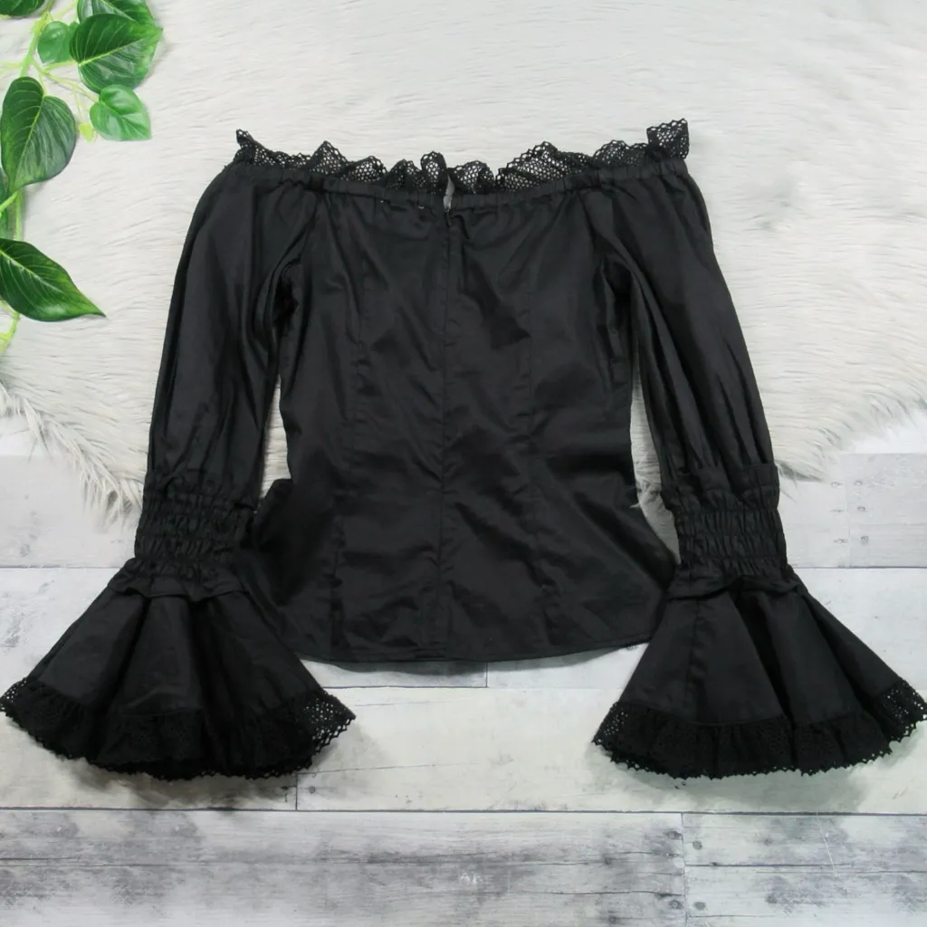 ALICE MCCALL Bon Voyage Off-The-Shoulder Floral Embroidered Blouse Women's XS - Image 5