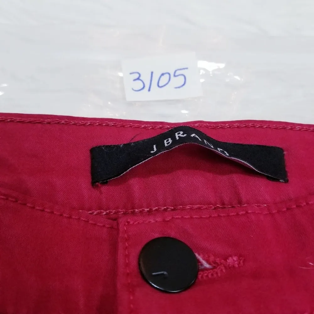 J Brand Red Burn Ankle Crop zippers Slim Skinny - Image 8