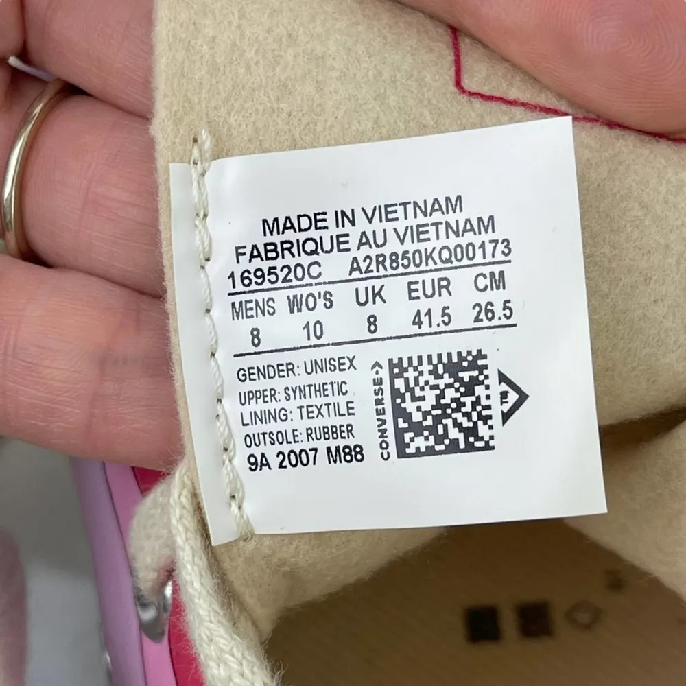 Converse Chuck Taylor 70 Thermo Felt High Top Sneaker 169520C Womens Size 10 - Image 14