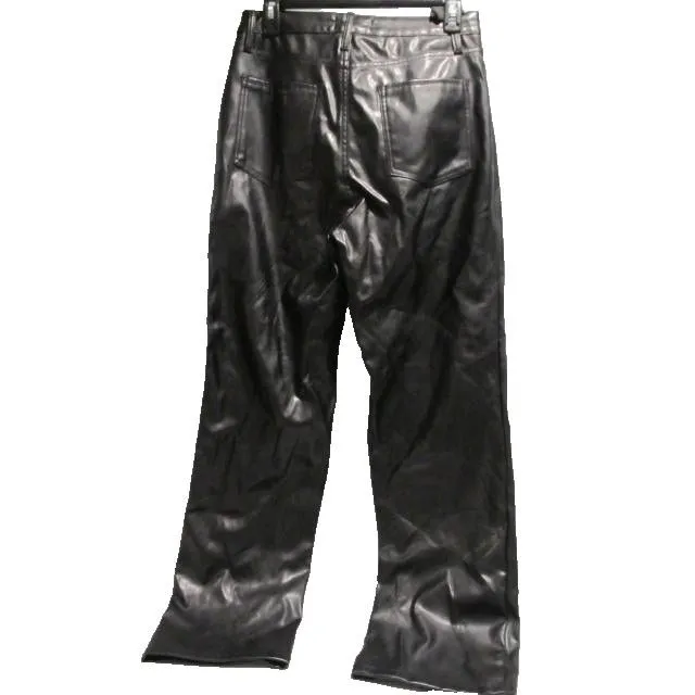 Dollhouse Juniors Curvy Wide‑Leg Faux Leather Jeans – Black – Size 11/12 – NWT - Image 8