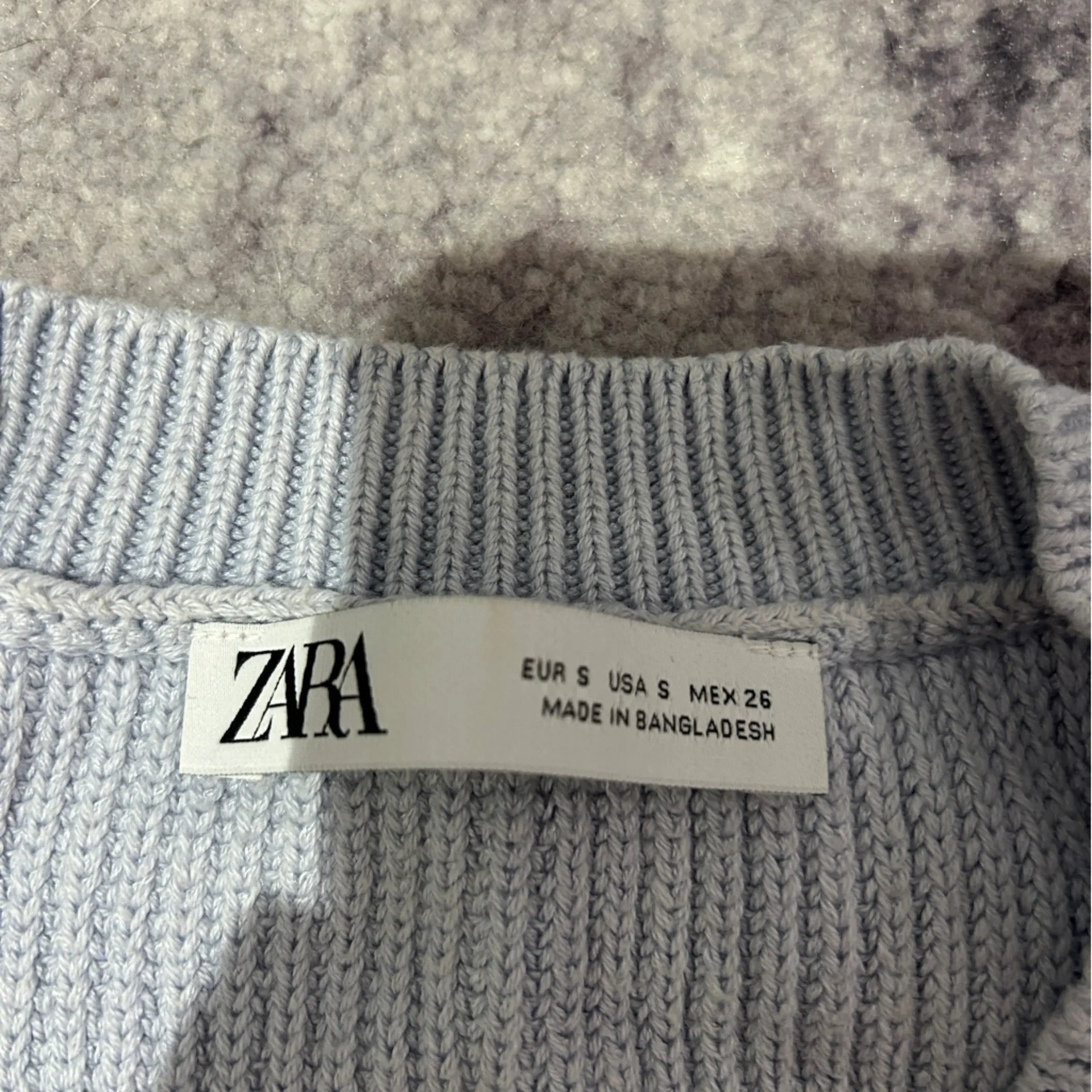 Zara Light Purple/Blue Knit Sweater Vest - Image 2