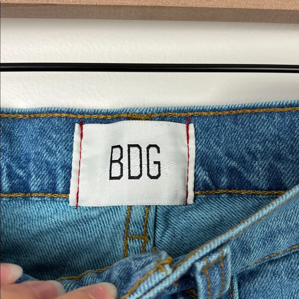 BDG Urban Outfitters Cowboy Jeans Women’s Size 27 Teal Blue High Rise Straight - Image 5