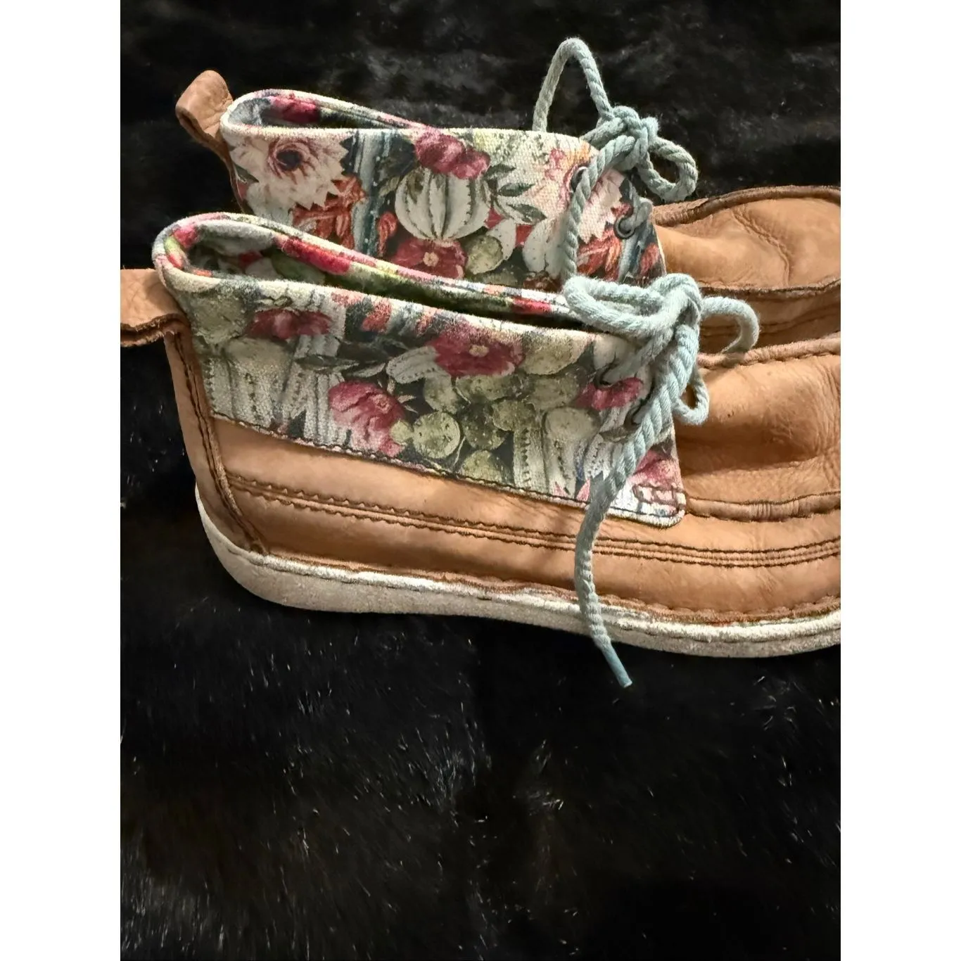 Justin Boots Breezy Cacti Floral Moc Toe Booties Womens Brown Casual Boots Sz 6 - Image 3